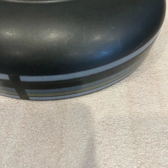 9 Salad Serving Bowl in the Jet Stripes pattern by Denby-Langley.On Rim 9 5/8